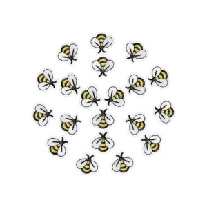 60 parches bordados de abeja parches en forma de abeja