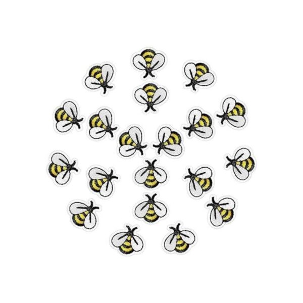 60 parches bordados de abeja parches en forma de abeja