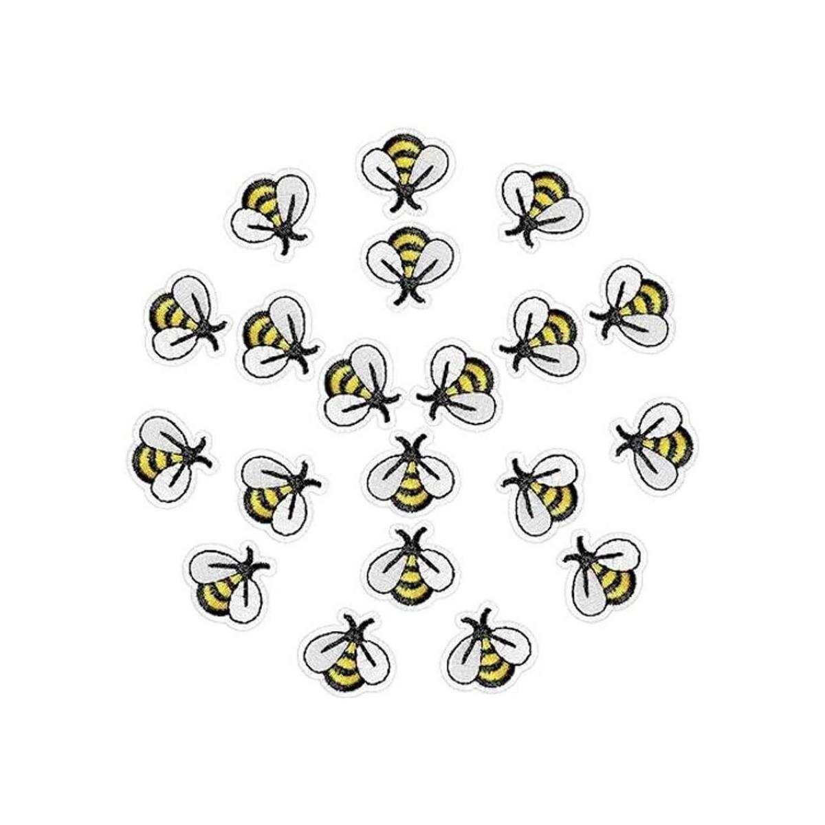 60 parches bordados de abeja parches en forma de abeja