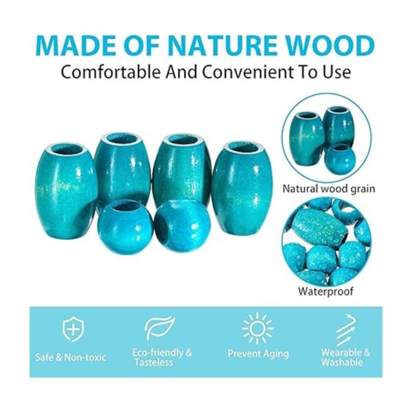 130 cuentas espaciadoras de madera grandes cuentas de