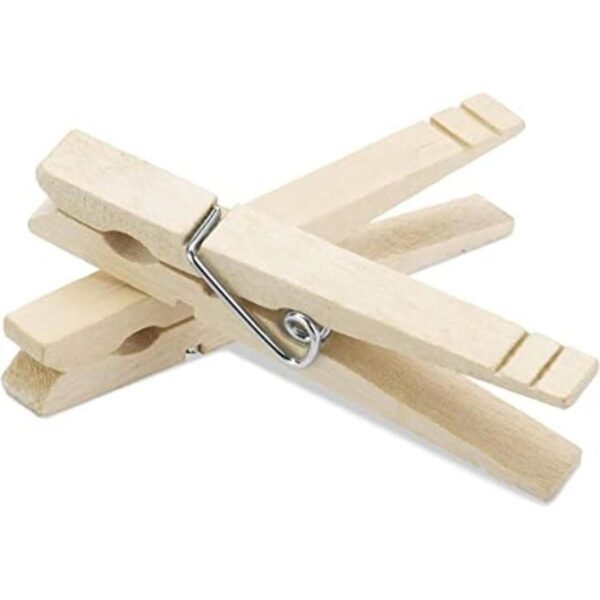 Whitmor Wood Pinzas para ropa naturales S100_1