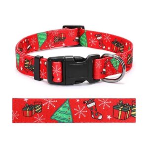 WHIPPY Collar de perro de Navidad suave cómodo con
