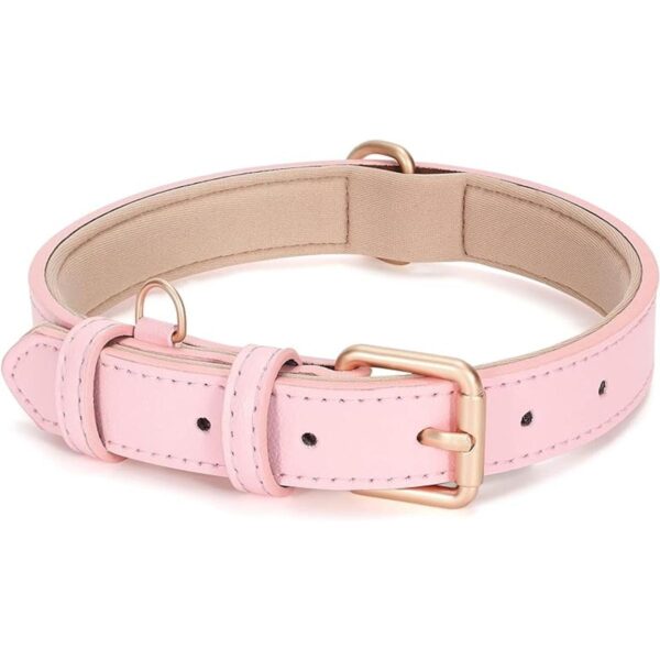 WHIPPY Collar de cuero para perros pequeños medianos y_1