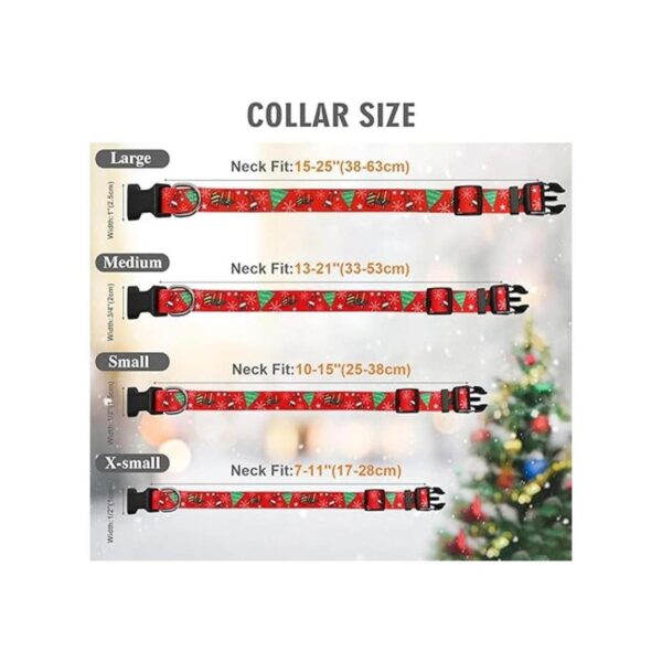 WHIPPY Collar de perro de Navidad suave cómodo con