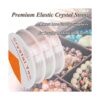 Cuerda elástica para pulseras 3 rollos de cuerda elástica