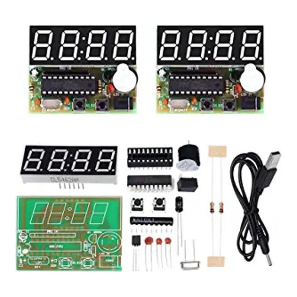MiOYOOW Paquete de 2 kits de reloj digital de 4 dígitos