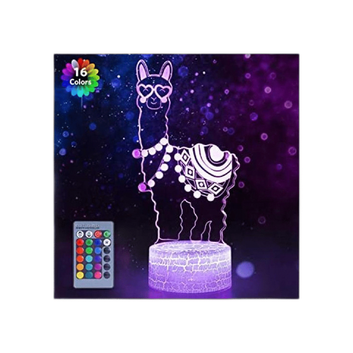 Lámpara de ilusión óptica 3D de llama de alpaca 16