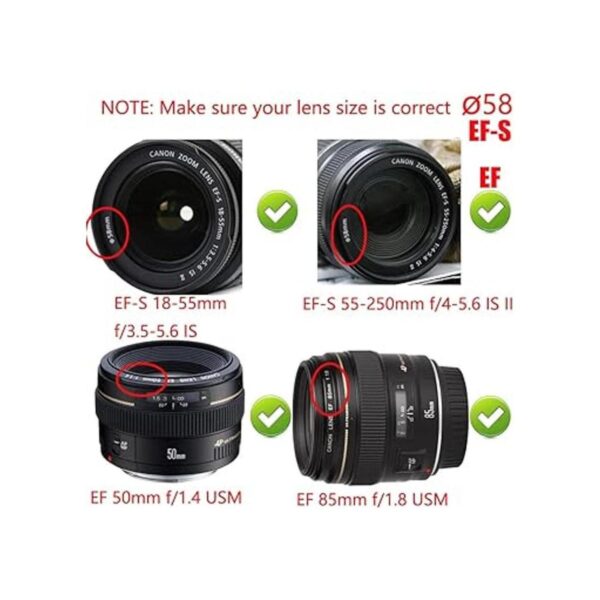 T7 Tapa de objetivo para Canon Rebel T8i T7 4000D con_4