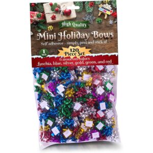 Pequeños lazos de Navidad para envolver regalos 120 lazos_1
