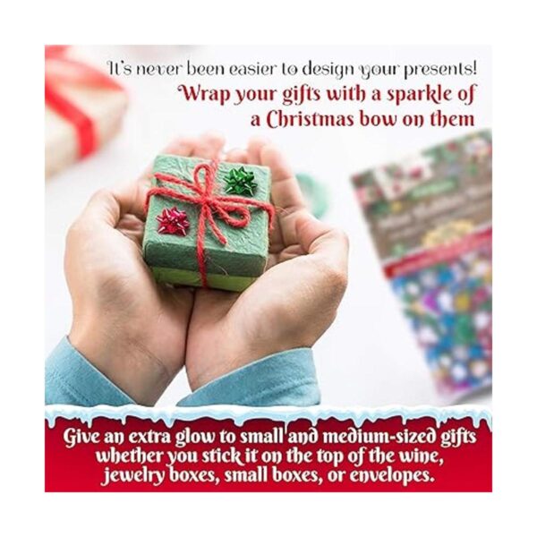 Pequeños lazos de Navidad para envolver regalos 120 lazos_5