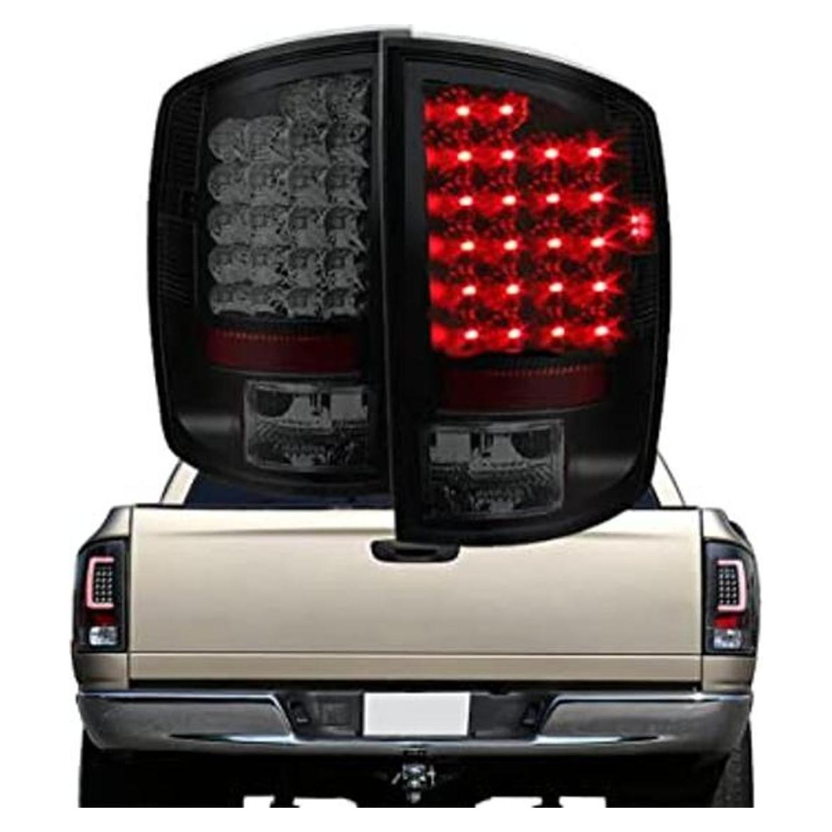 WFLNHB Luz trasera LED negra de repuesto para Dodge Ram