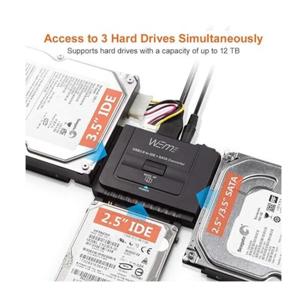 WEme Adaptador USB 3.0 a SATA IDE con convertidor_2
