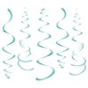 WEVEN Teal Party Hanging Swirl Decorations Plastic_1