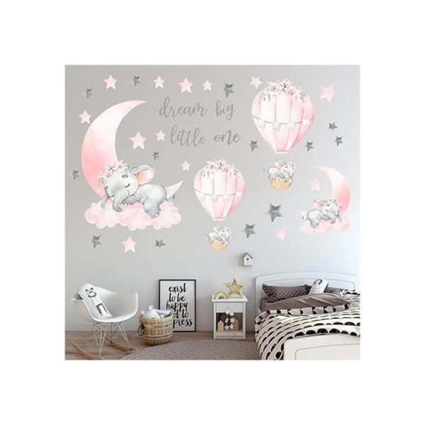 Dream Big Little One Calcomanías de pared de elefante