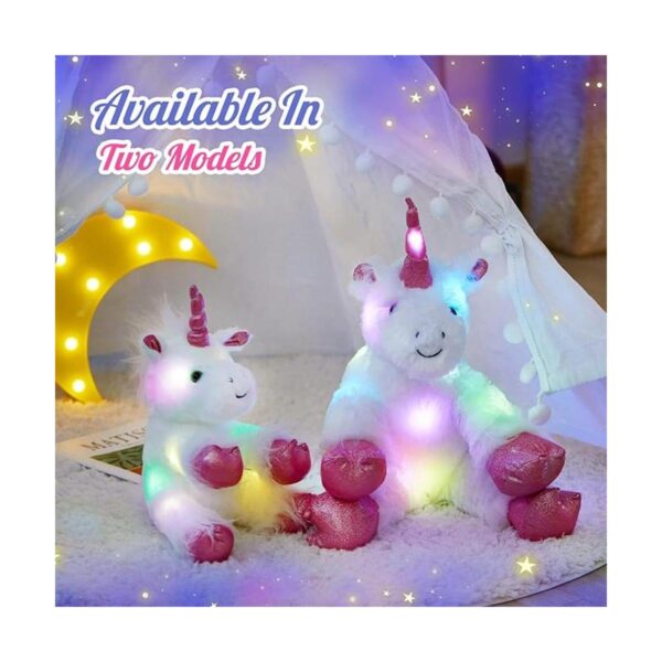 Wewill iluminado LED unicornio con felpa blanca Heavenly_2