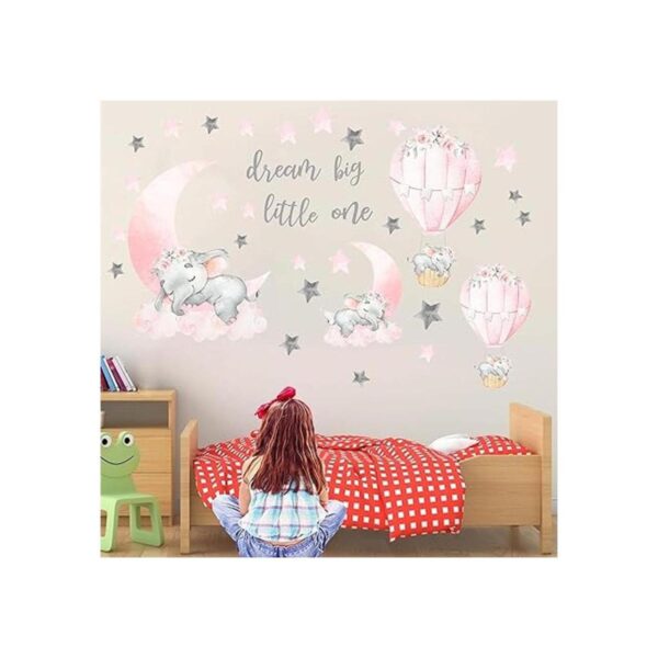 Dream Big Little One Calcomanías de pared de elefante