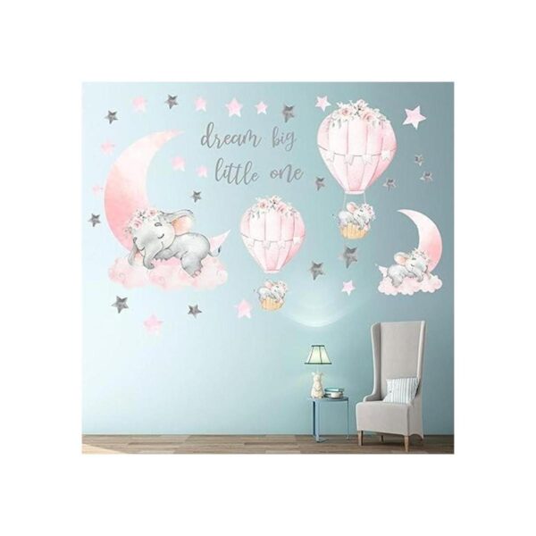 Dream Big Little One Calcomanías de pared de elefante