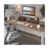 WESTREE Soporte elevador de doble monitor con dos cajones_3