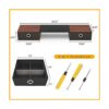 WESTREE Soporte elevador de doble monitor con dos cajones_4