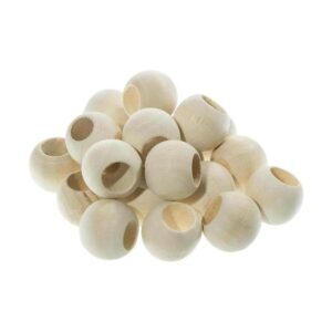 West Coast Paracord 100 cuentas de madera natural de 34_1