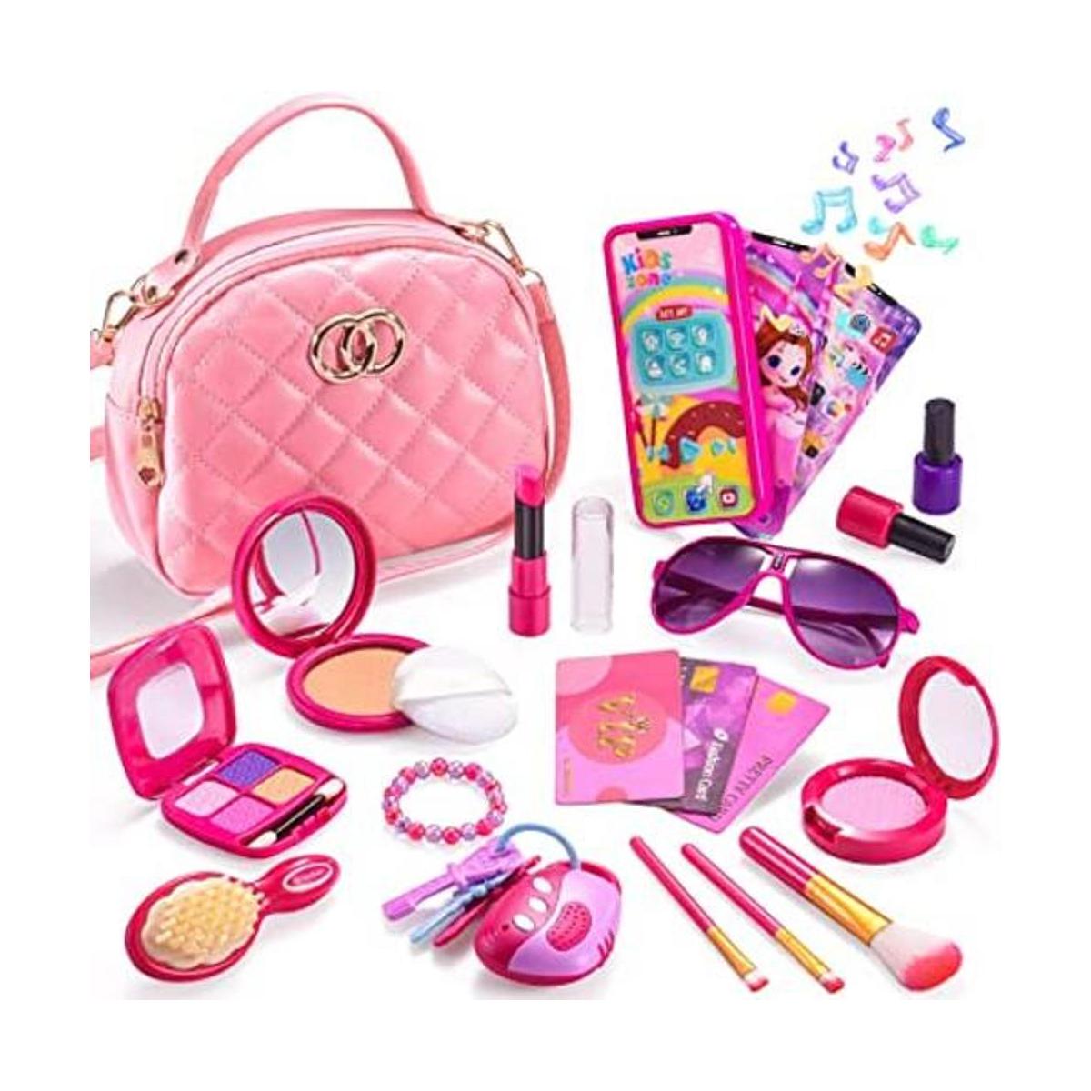 Bolso para niña con kit de maquillaje de juego bolsos de
