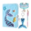 Juego de cuadernos de sirena de felpa diario con_1