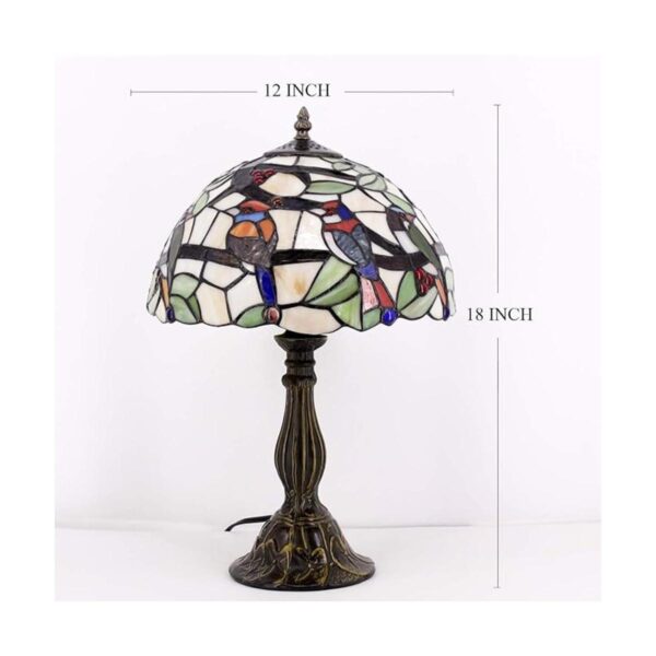 WERFACTORY Tiffany Lámpara de mesa de cristal de colores_6