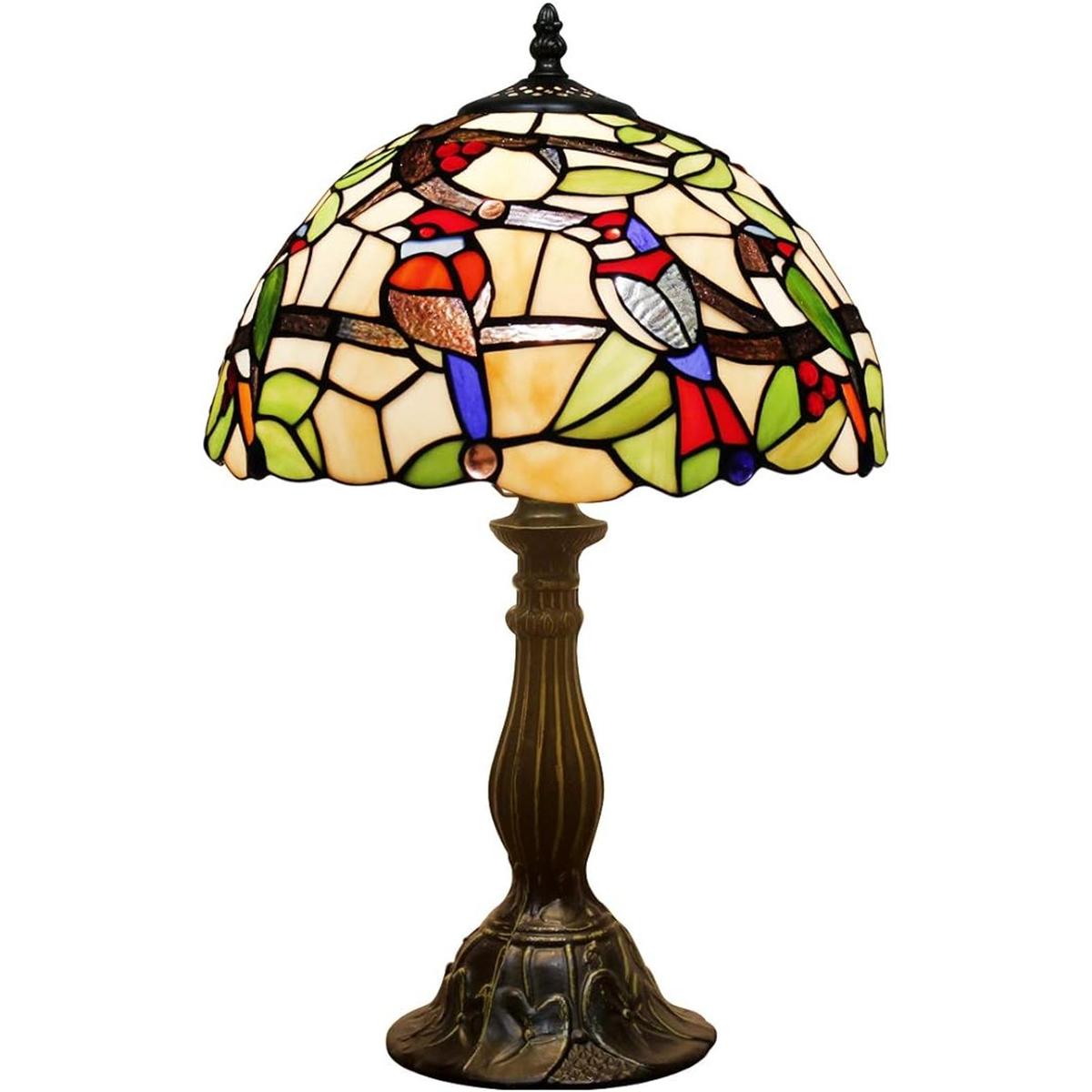WERFACTORY Tiffany Lámpara de mesa de cristal de colores
