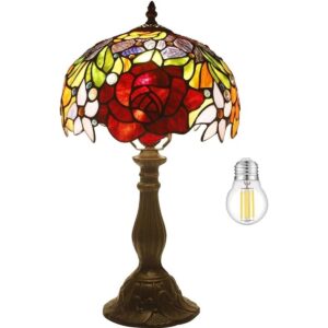 WERFACTORY Tiffany Lámpara de mesa estilo vitral lámpara_1