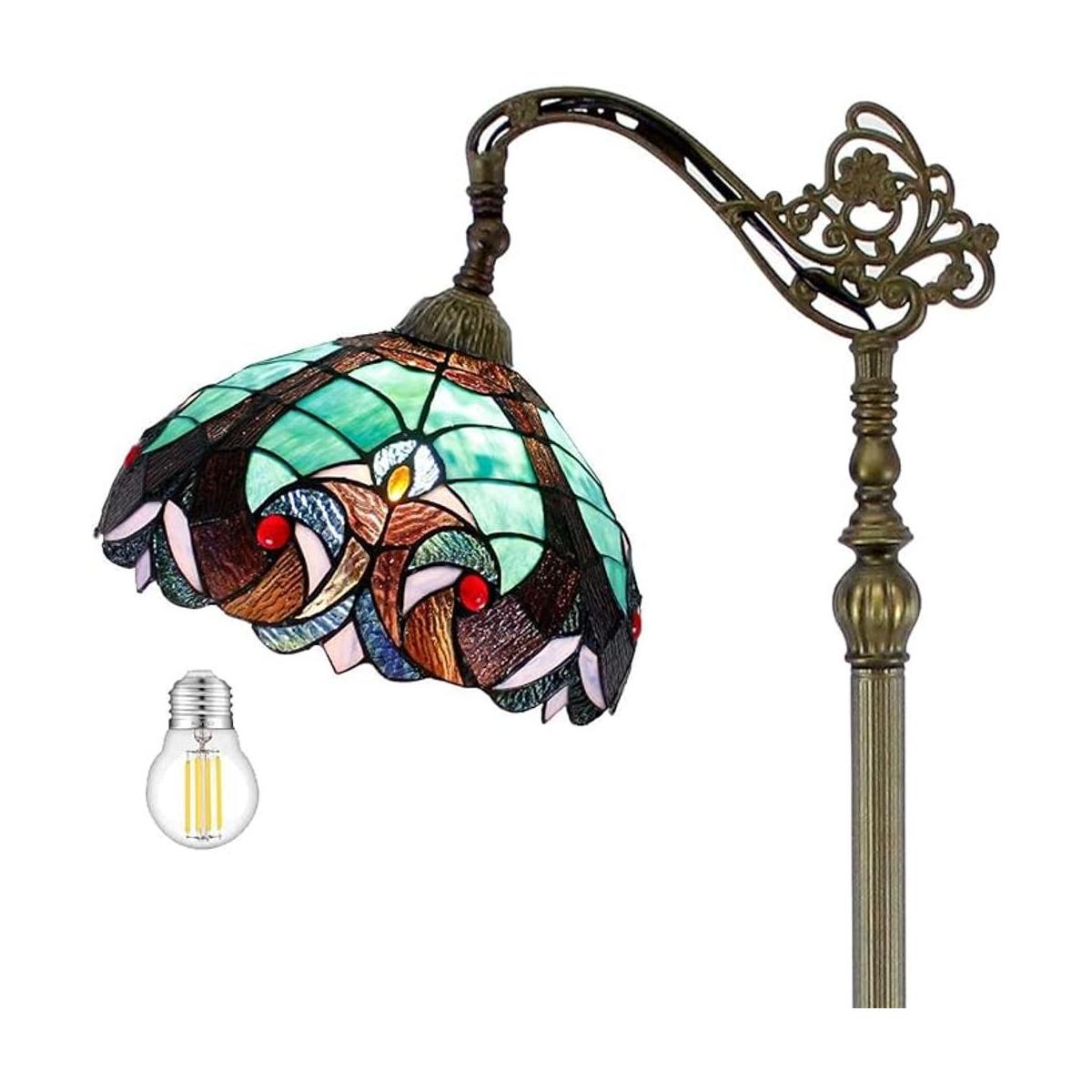 WERFACTORY Tiffany Lámpara de pie con cristal de enlace