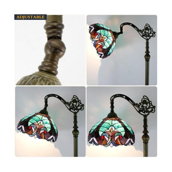 WERFACTORY Tiffany Lámpara de pie con cristal de enlace_5