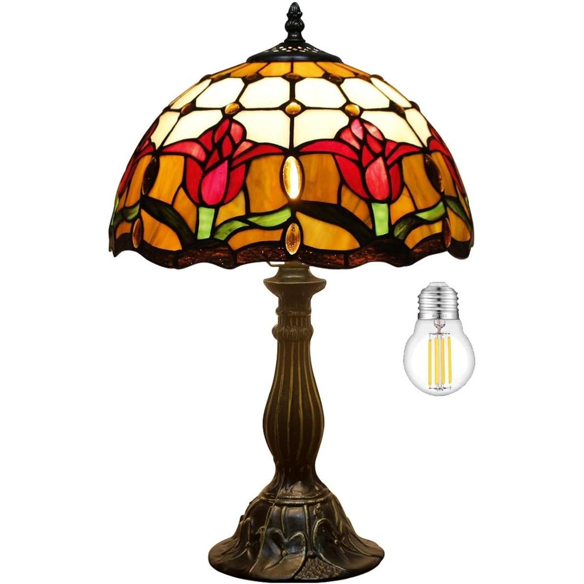 WERFACTORY Tiffany Lámpara de mesa estilo vitral