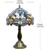 WERFACTORY Tiffany Lámpara de mesa estilo libélula color_4