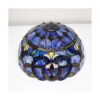 WERFACTORY Tiffany Lámpara de mesa estilo vitral azul_4