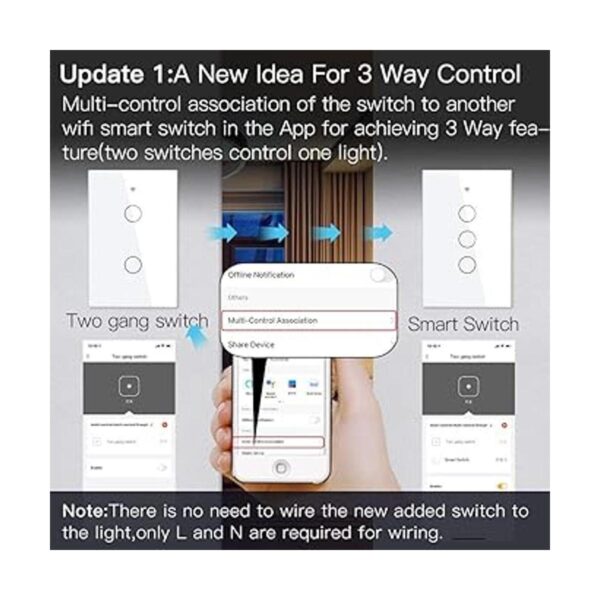 MoesGo Interruptor inteligente de luz de pared WiFi panel_2