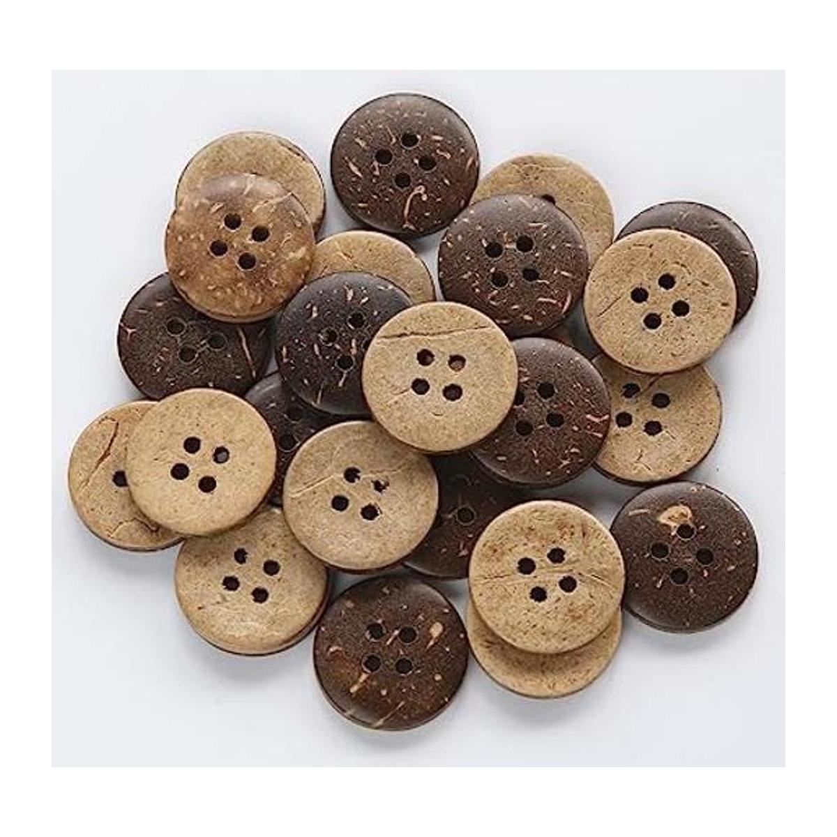 Ganssia Botones de coco tamaño 1316 pulgadas 4