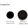 GANSSIA Botones de color negro de 1 pulgada 0.984 in_5