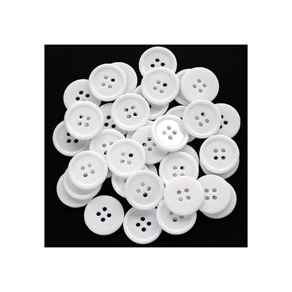 GANSSIA Botón de color blanco de 1316 pulgadas 0.787 in
