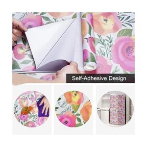 WENMER Papel tapiz floral de 17.7 x 118 pulgadas papel