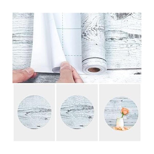WENMER Papel tapiz autoadhesivo con apariencia de tablones