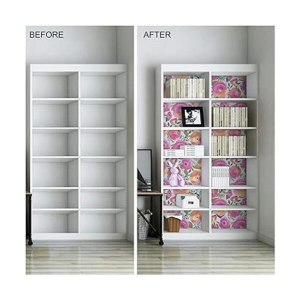 WENMER Papel tapiz floral de 17.7 x 118 pulgadas papel