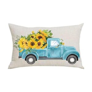 WENIANRU Funda de almohada decorativa de lino y algodón_1
