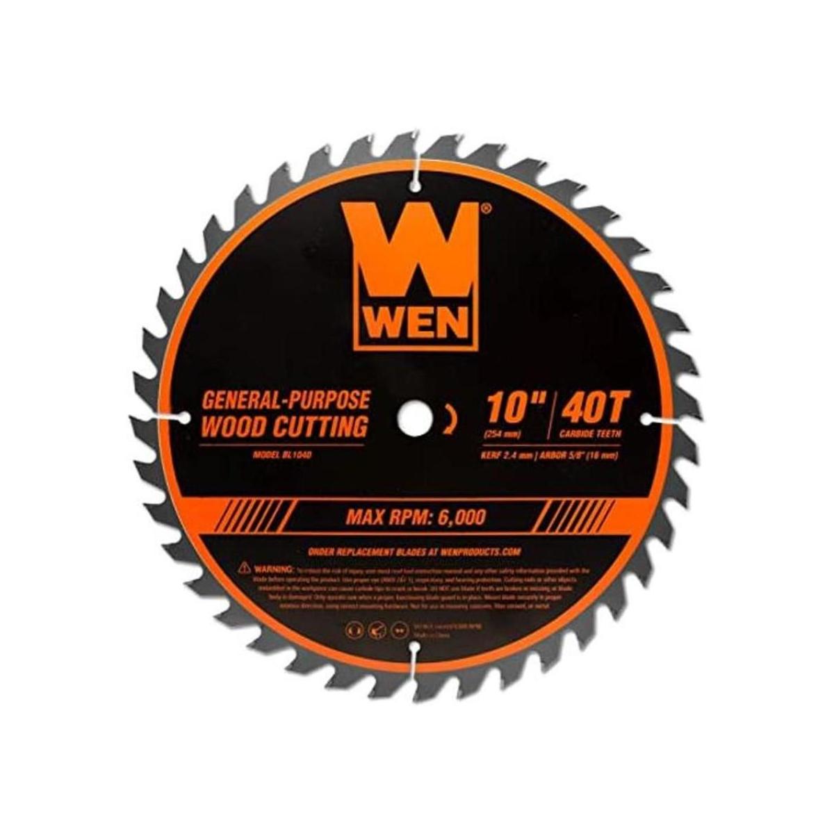 WEN BL1040 Hoja de sierra profesional de carpintería con