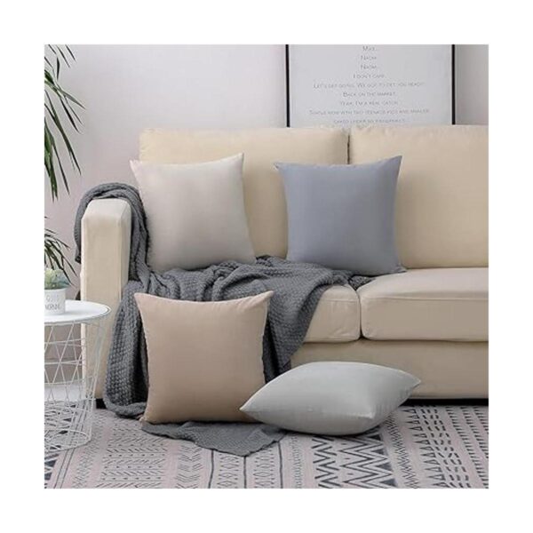 Wemeon Juego de 4 fundas de almohada neutrales de 18 x 18_3