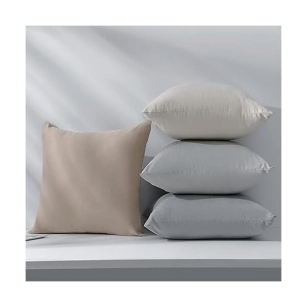 Wemeon Juego de 4 fundas de almohada neutrales de 18 x 18_4