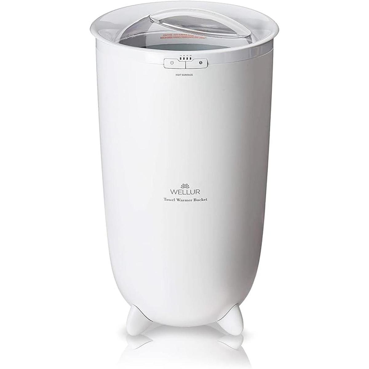 WELLUR Cubo calentador de toallas extra grande blanco