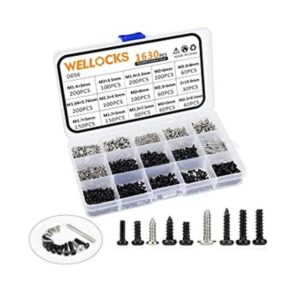 WELLOCKS Mini tornillos de 1630 piezas M1.4 M1.64 M1.7 M2_1