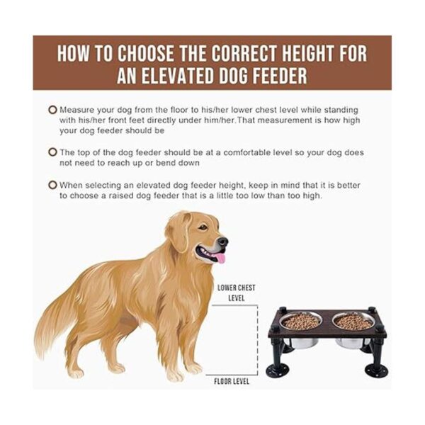 Wellland Cuencos elevados para perros comedero elevado