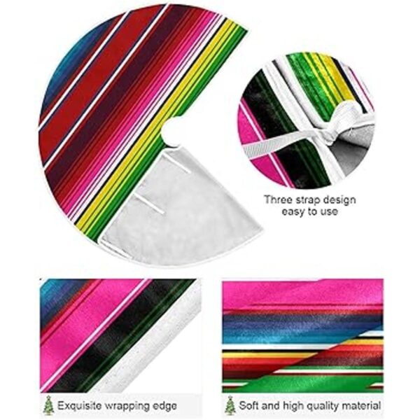 WELLDAY Manta mexicana de Serape a rayas falda colorida_2