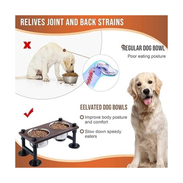 Wellland Cuencos elevados para perros comedero elevado